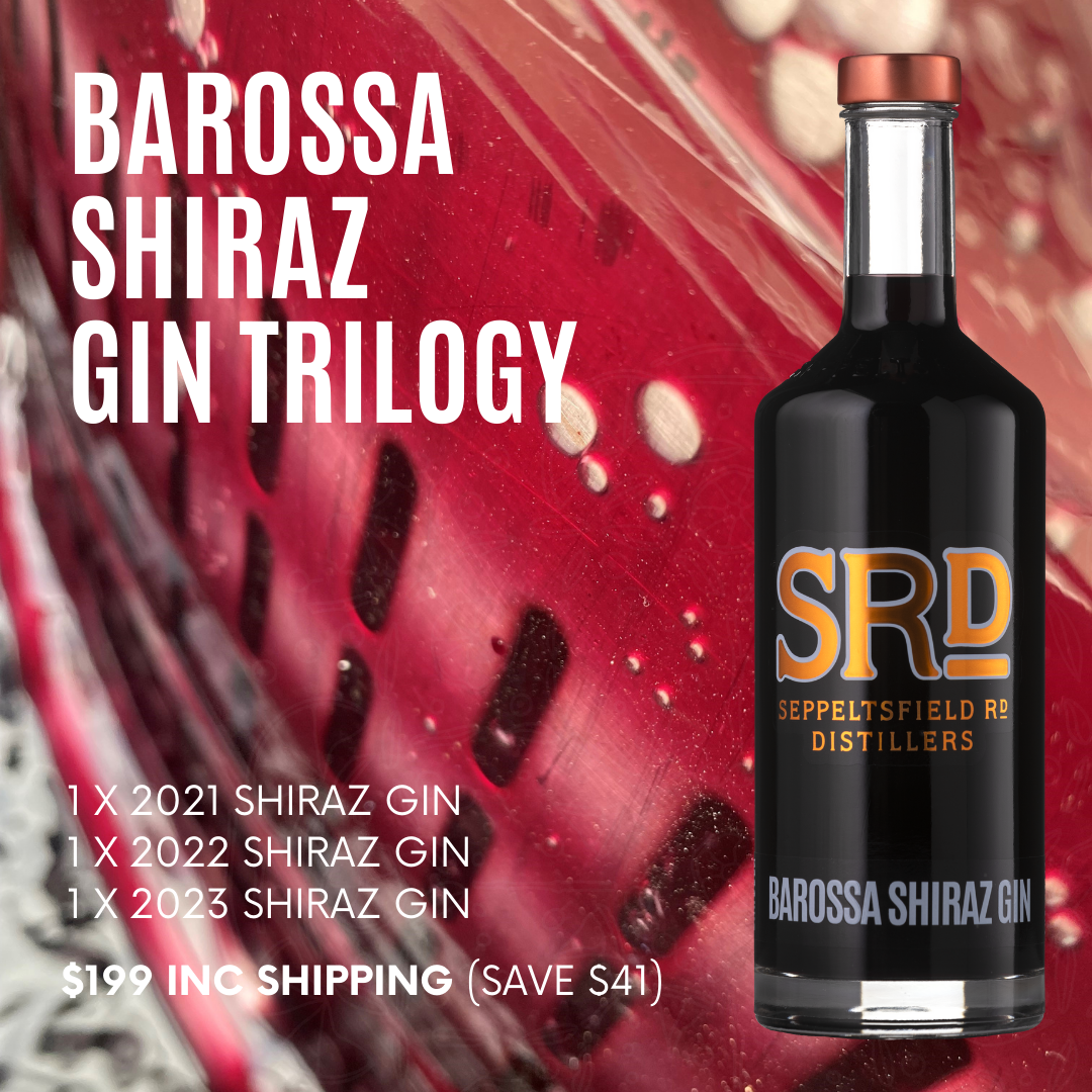 Back-vintage Barossa Shiraz Gin Trilogy